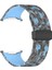 Samsung Galaxy Watch Ultra 47MM Saat Kayışı Kamuflaj Desenli Silikon Kayış ve Manyetik Toka - Mavi (Yurt Dışından) 3