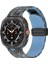 Samsung Galaxy Watch Ultra 47MM Saat Kayışı Kamuflaj Desenli Silikon Kayış ve Manyetik Toka - Mavi (Yurt Dışından) 5