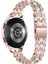 Samsung Galaxy Watch7 44MM/40MM Saat Bandı Yapay Elmas Dekorlu Akıllı Saat Kayışı - Gül Pembesi (Yurt Dışından) 1