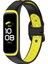 Samsung Galaxy Fit 2 SM-R220 Için Iki Renkli Yumuşak Silikon Saat Kayışı, Yedek Saat Kayışı - Siyah/sarı (Yurt Dışından) 4