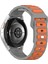 Samsung Galaxy Watch7 44MM 40MM/WATCH6 44MM 40MM/WATCH6 Classic 47MM 43MM Evrensel 20MM Çift Renkli Saat Kayışı - Gri+Turuncu Silikon Kayış (Yurt Dışından) 1