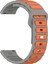 Samsung Galaxy Watch7 44MM 40MM/WATCH6 44MM 40MM/WATCH6 Classic 47MM 43MM Evrensel 20MM Çift Renkli Saat Kayışı - Gri+Turuncu Silikon Kayış (Yurt Dışından) 4
