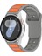 Samsung Galaxy Watch7 44MM 40MM/WATCH6 44MM 40MM/WATCH6 Classic 47MM 43MM Evrensel 20MM Çift Renkli Saat Kayışı - Gri+Turuncu Silikon Kayış (Yurt Dışından) 5