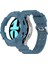 Samsung Galaxy Watch7 40MM Saat Kayışı Silikon Kayış Değişimi ve Saat Kılıfı - Mavi (Yurt Dışından) 1