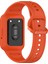 Samsung Galaxy Fit3 (SM-R390) Saat Kayışı Için Kılıflı Entegre Silikon Saat Bandı - Turuncu (Yurt Dışından) 3