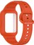 Samsung Galaxy Fit3 (SM-R390) Saat Kayışı Için Kılıflı Entegre Silikon Saat Bandı - Turuncu (Yurt Dışından) 4