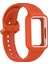 Samsung Galaxy Fit3 (SM-R390) Saat Kayışı Için Kılıflı Entegre Silikon Saat Bandı - Turuncu (Yurt Dışından) 5