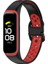 Samsung Galaxy Fit 2 SM-R220 Için Iki Renkli Yumuşak Silikon Saat Kayışı, Yedek Saat Kayışı - Siyah/kırmızı (Yurt Dışından) 4