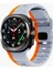 Samsung Galaxy Watch Ultra 47MM Silikon Saat Kayışı Nefes Alabilir Spor Saat Kayışı - Gri/turuncu (Yurt Dışından) 2