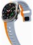 Samsung Galaxy Watch Ultra 47MM Silikon Saat Kayışı Nefes Alabilir Spor Saat Kayışı - Gri/turuncu (Yurt Dışından) 4