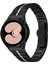 Samsung Galaxy Watch Fe 40MM/WATCH4 40MM 44MM/WATCH 5 40MM 44MM Paslanmaz Çelik Saat Kayışı Bilek Bandı - Siyah + Gümüş (Yurt Dışından) 4