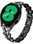 Samsung Galaxy Watch4 Classic 42MM/46MM Saat Kayışı Yedek Parçası Için Çinko Alaşımlı Bükülmüş Saat Kayışı Yapay Elmas Dekoru - Siyah (Yurt Dışından) 2