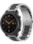 Huawei Watch Gt Active/watch 2 Pro/samsung Gear S3/huami Gtr 47 mm Için 22 mm Paslanmaz Çelik Saat Kayışı, Akıllı Saat Yedek Bilek Kayışı - Gümüş/siyah/gümüş (Yurt Dışından) 2