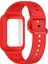 Samsung Galaxy Fit3 (SM-R390) Saat Kayışı Için Kılıflı Entegre Silikon Saat Bandı - Kırmızı (Yurt Dışından) 4