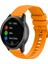 Samsung Galaxy Watch7 44MM/40MM/WATCH Fe 40MM/WATCH6 44MM/40MM Evrensel 20MM Silikon Saat Kayışı - Kehribar Sarı (Yurt Dışından) 4