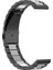 Huawei Watch Gt Active/watch 2 Pro/samsung Gear S3/huami Gtr 47 mm Için 22 mm Paslanmaz Çelik Saat Kayışı, Akıllı Saat Yedek Bilek Kayışı - Siyah/gümüş/siyah (Yurt Dışından) 5