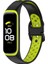 Samsung Galaxy Fit 2 SM-R220 Için Iki Renkli Yumuşak Silikon Saat Kayışı, Yedek Saat Kayışı - Siyah/yeşil (Yurt Dışından) 4