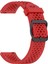 Xiaomi Watch S4 Sport/samsung Galaxy Watch3 45MM/WATCH 42MM Silikon 22MM Çoklu Delikli Nefes Alabilir Saat Kayışı-Kırmızı (Yurt Dışından) 3
