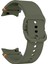 Samsung Galaxy Watch Fe/7/6/5/4 Için Dikiş Çizgili Dekorlu Saat Kayışı Yedek Silikon Kayış - Ordu Yeşili (Yurt Dışından) 3