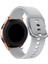 Samsung Galaxy Watch 42MM Için 20MM Silikon Saat Kayışı, Düz Renkli Ayarlanabilir Saat Bilek Bandı - Gri (Yurt Dışından) 3
