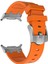 Samsung Galaxy Watch Ultra 47MM Saat Kayışı Yedek Silikon Saat Bandı - Gümüş + Turuncu (Yurt Dışından) 1