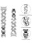 Samsung Galaxy Watch4/watch5 40MM/44MM/45MM Bükülmüş Saat Kayışı - Gümüş Için Konnektörlü Çinko Alaşımlı Saat Bandı Yapay Elmas Dekor (Yurt Dışından) 3