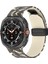 Samsung Galaxy Watch Ultra 47MM Saat Kayışı Kamuflaj Desenli Silikon Kayış ve Manyetik Toka - Starlight (Yurt Dışından) 5