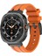 Samsung Galaxy Watch Ultra 47MM Saat Kayışı Yedek Silikon Saat Bandı - Siyah + Turuncu (Yurt Dışından) 4