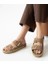Loera Vizon Nubuk Çift Tokalı Terlik 2