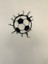 Futbol Topu Desenli Metal Duvar Dekoru | 3D Kırık Efektli Tablo 2