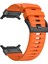 Samsung Galaxy Watch Ultra 47MM Fluorubber Kayış Yedek Spor Saat Bandı - Turuncu/siyah Konnektör (Yurt Dışından) 4