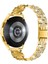 Samsung Galaxy Watch7 44MM/40MM Saat Kayışı Dört Yapraklı Yonca Yapay Elmas Dekorlu Akıllı Saat Kayışı-Altın (Yurt Dışından) 3