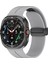 Samsung Galaxy Watch Ultra 47MM Silikon Saat Kayışı Manyetik Katlanır Tokalı Bilek Kayışı - Gri (Yurt Dışından) 3