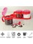 Buffer® Kırmızı 3lü Standlı Kapaklı Kaşıklı Cam Hava Sızdırmaz Baharatlık Takımı KC-386 3