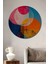 Soyut Renklerin Dansı Dekoratif Ahşap Mdf Ev/işyeri Duvar Tablo Yuvarlak Ev/işyeri Duvar Tablo 1