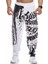 Büyük Beden Özel Tasarım Graffiti Baskılı Sokak Modası Kışlık Düz Paça Hip Hop Yarı Şalvar Erkek Eşofman Altı 1