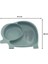 Buffer® Bebek ve Çocuk Için Sevimli Fil Model Desenli Yemek Bebek Mama Kabı Bölmeli Tabak 3