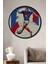 Çerçeve Görünümlü Zidane Futbol Sanatı Dekoratif Ahşap Mdf Ev Duvar Tablo Yuvarlak Ev Duvar Tablo 1