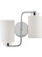 Balcova Modern Ikili Cam Aplik Krom, Dekoratif Duvar Lambası BALCOVA-N-346 2
