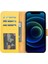 Apple iPhone 13 Pro Max Uyumlu Deri Cüzdanlı Kılıf FL12 Sarı 2