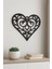 Desenli Kalp Figürlü Metal Tablo Iı | Romantik Duvar Dekoru 3