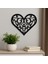 Desenli Kalp Figürlü Metal Tablo | Romantik Duvar Dekoru 2