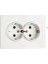 Beyaz Ikili Topraklı Priz Çerçeveli Mina - Priz ve Anahtar Için Uyumlu Çerçeve 1