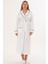 Mecit 6309 Ekru Kadın Uzun Sabahlık 1