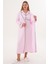 Mecit 6335 Pembe Kadın Sabahlık Gecelik Pijama 4'lü Set 2