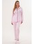 Mecit 6335 Pembe Kadın Sabahlık Gecelik Pijama 4'lü Set 5