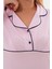 Mecit 6335 Pembe Kadın Sabahlık Gecelik Pijama 4'lü Set 7