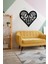 Desenli Kalp Figürlü Metal Tablo Iıı | Romantik Duvar Dekoru 1