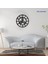 60 cm Disli Detayli Metal Duvar Saati Siyah Loft Tarzi Sessiz 2