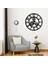 60 cm Disli Detayli Metal Duvar Saati Siyah Loft Tarzi Sessiz 3